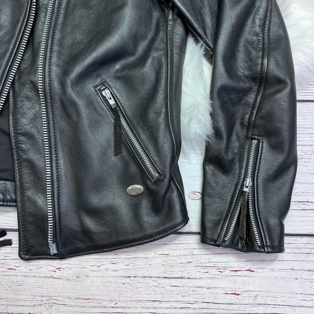 🚫SOLD |•HARLEY-DAVIDSON•| Awesome HD Black Leather Jacket - Picture 12 of 15